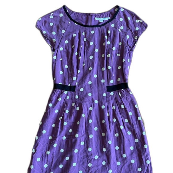 Boden Purple Polka Dot Dress - Picture 2 of 10